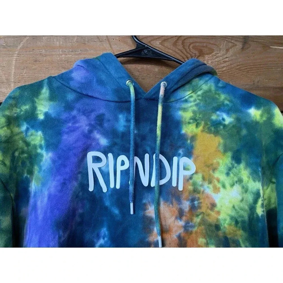 Ripndip Hooded Sweatshirt Men’s L Tie Dye Kangaroo Pocket - Picture 3 of 12